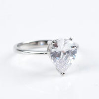 Classic Teardrop Moissanite Ring