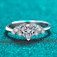 1 Carat Moissanite Heart Ring