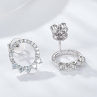 Moissanite Platinum-Plated Earrings