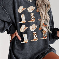 Cowboy Hat & Boot Graphic Sweatshirt