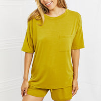 Zenana In The Moment Full Size Lounge Set in Olive Mustard