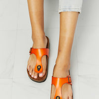 MMShoes Drift Away T-Strap Flip-Flop in Orange