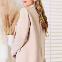 Double Take Shawl Collar Long Sleeve Blazer