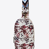 Printed PU Leather Sling Bag