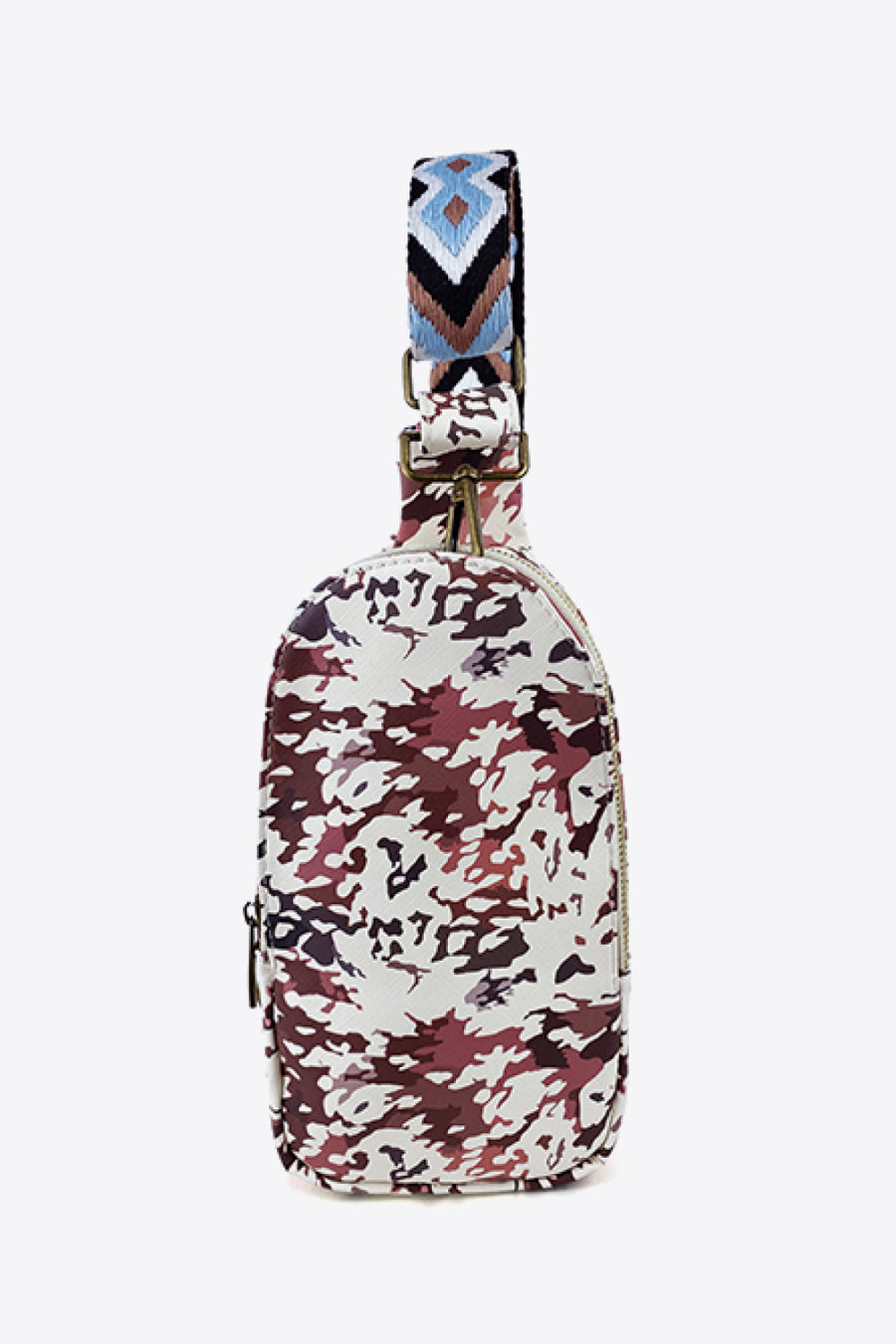 Printed PU Leather Sling Bag