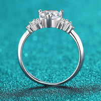 1 Carat Moissanite Heart Ring