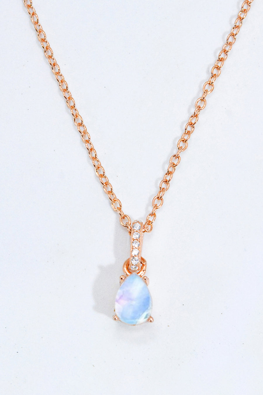 Moonstone Teardrop Pendant Necklace