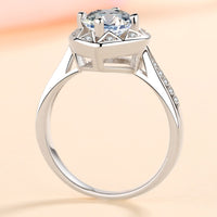 Moissanite Heart Ring