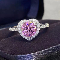 1 Carat Moissanite Heart Ring