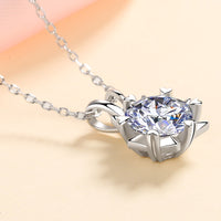 Learning To Love 925 Sterling Silver Moissanite Pendant Necklace