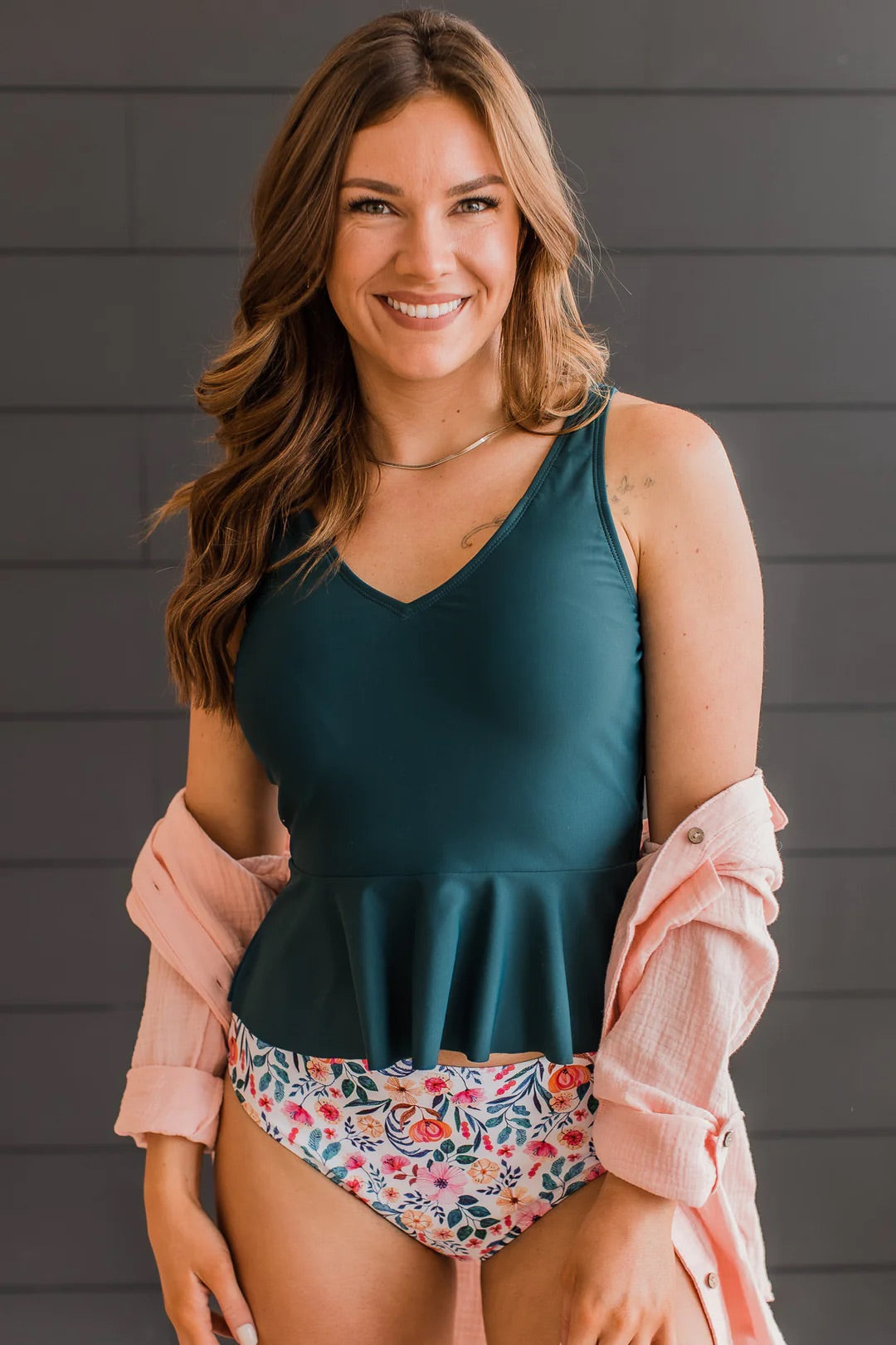 Ocean Breeze Peplum Tankini top- NEW COLOR ADDED