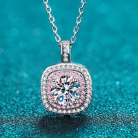 Moissanite Geometric Pendant Necklace