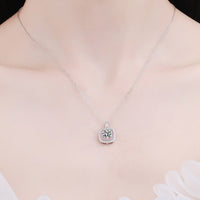 Moissanite Geometric Pendant Necklace