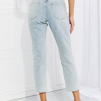 VERVET Stand Out Full Size Distressed Cropped Jeans