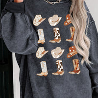 Cowboy Hat & Boot Graphic Sweatshirt