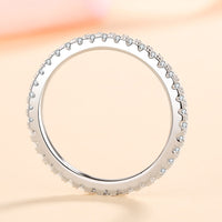 Curious Time 925 Sterling Silver Moissanite Ring