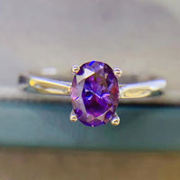 1 Carat Moissanite 4-Prong Solitaire Ring