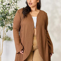 Culture Code Full Size Open Front Long Sleeve Cardigan