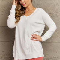 Zenana Sweater Weather Full Size Center Seam Tunic Sweater