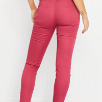 Zenana Walk the Line Full Size High Rise Skinny Jeans in Rose