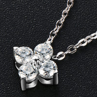 Moissanite Four Leaf Clover Pendant Necklace