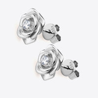 Moissanite Flower 925 Sterling Silver Earrings