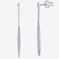 Elegant Moissanite 925 Sterling Silver Drop Earrings