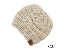 CC brand Messy Bun Beanie