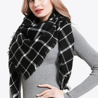 Faux Cashmere Plaid Scarf