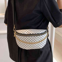 Printed PU Leather Sling Bag