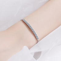 Moissanite Sterling Silver Bracelet