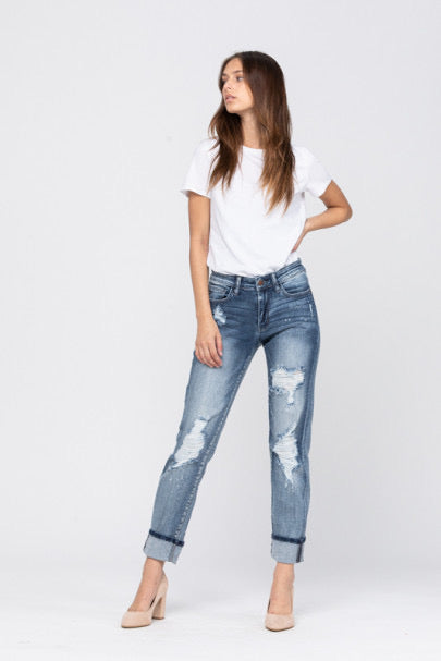 Bleach Splatter Boyfriend Jeans