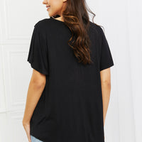 Culture Code Ready To Go Full Size Lace Embroidered Top in Black