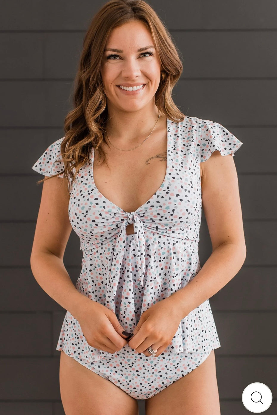 Beachside Beauty Peplum Tankini top