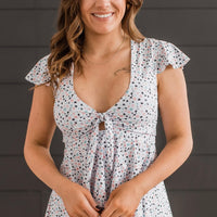 Beachside Beauty Peplum Tankini top