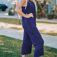 Full Size Spaghetti Strap Wide Leg Jumpsuit