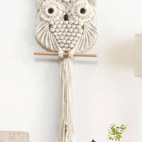 Hand-Woven Owl Macrame Wall Hanging