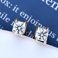 Moissanite 925 Sterling Silver Stud Earrings