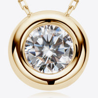 1 Carat Moissanite Pendant 925 Sterling Silver Necklace