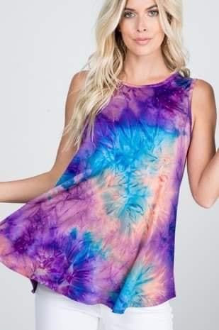 Burst of color Tie dye tank