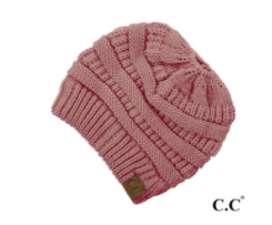 CC brand Messy Bun Beanie