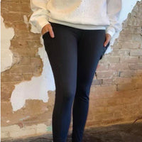 Black Anchored Pocket leggings