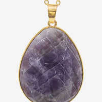 Contrast Teardrop Crystal Pendant