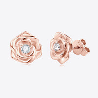 Moissanite Flower 925 Sterling Silver Earrings