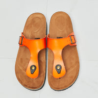 MMShoes Drift Away T-Strap Flip-Flop in Orange