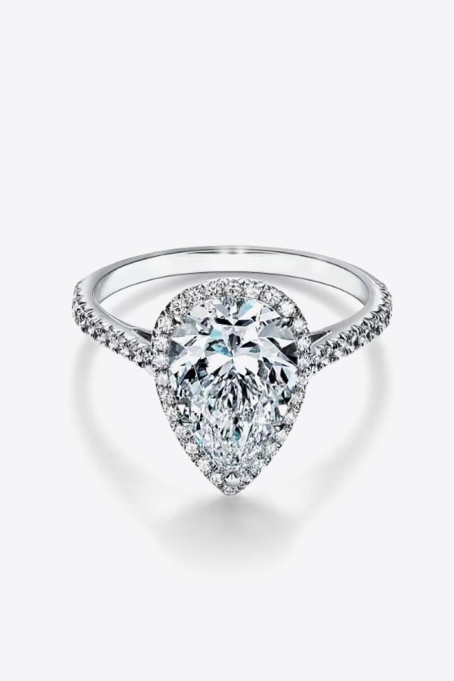 Moissanite Teardrop Cluster Ring