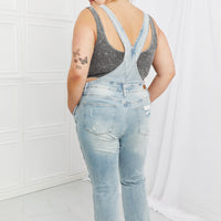 Judy Blue Melina Full Size Distressed Straight Leg Overalls