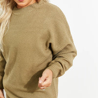 Zenana Bundled Up Full Size Round Neck Sweater