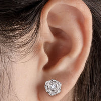 Moissanite Flower 925 Sterling Silver Earrings