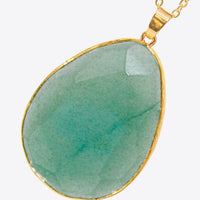 Contrast Teardrop Crystal Pendant